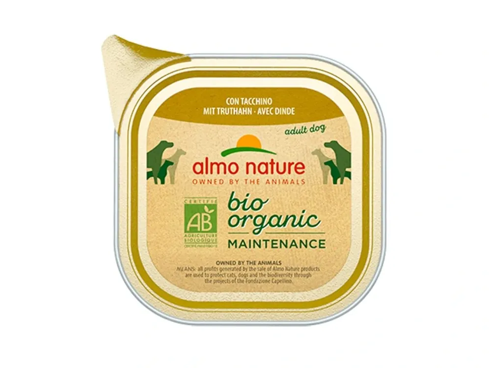 Vrácení Zdarma Almo Nature Bio Organic - vanička pro psy s krůtou 100g