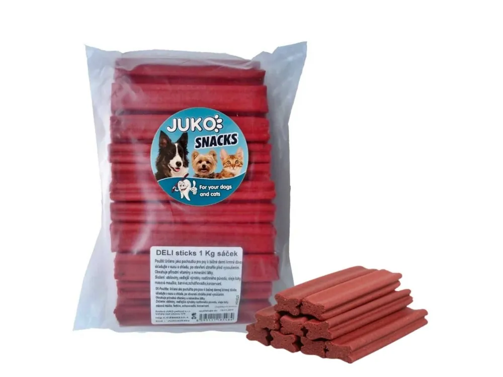 Deli sticks Hovězí JUKO Snacks 1 kg Časově Omezené