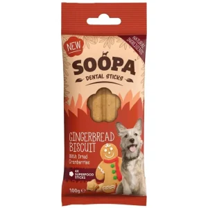 Dentální tyčinky Soopa Gingerbread Biscuit 100 g Nakupujte Hned