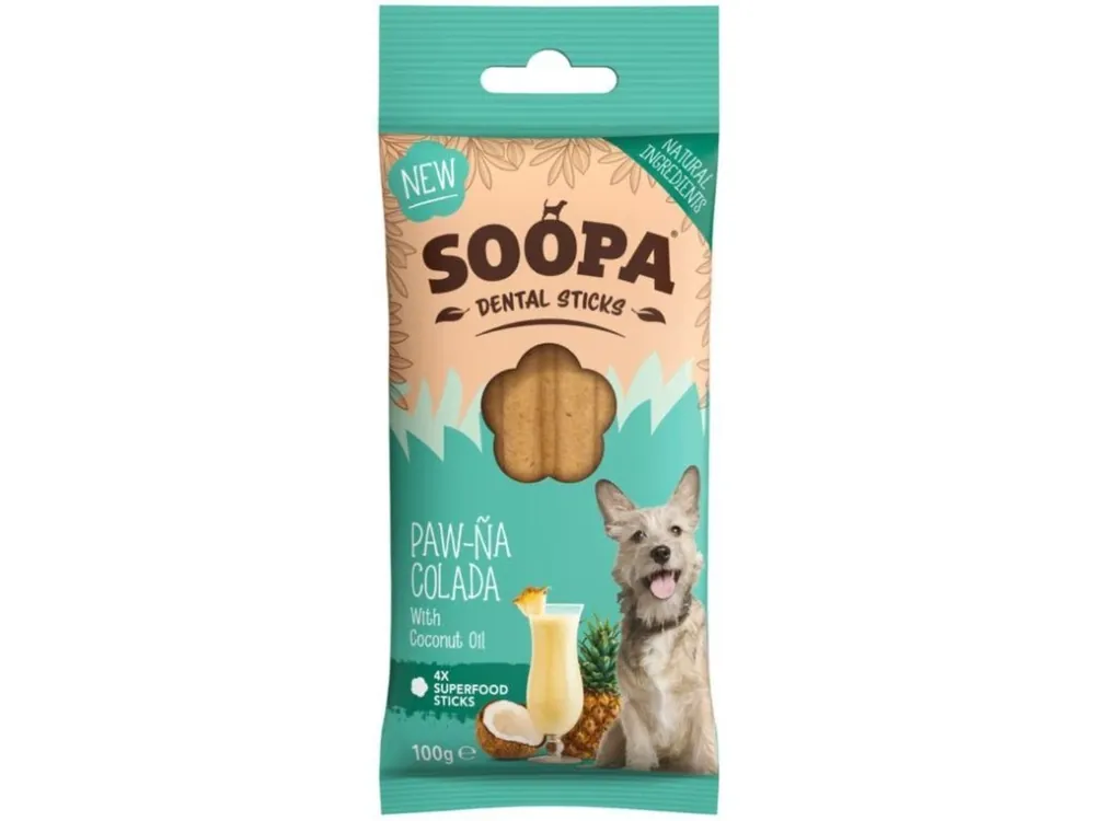 Originální Dentální tyčinky Soopa Paw-Na Colada 100 g