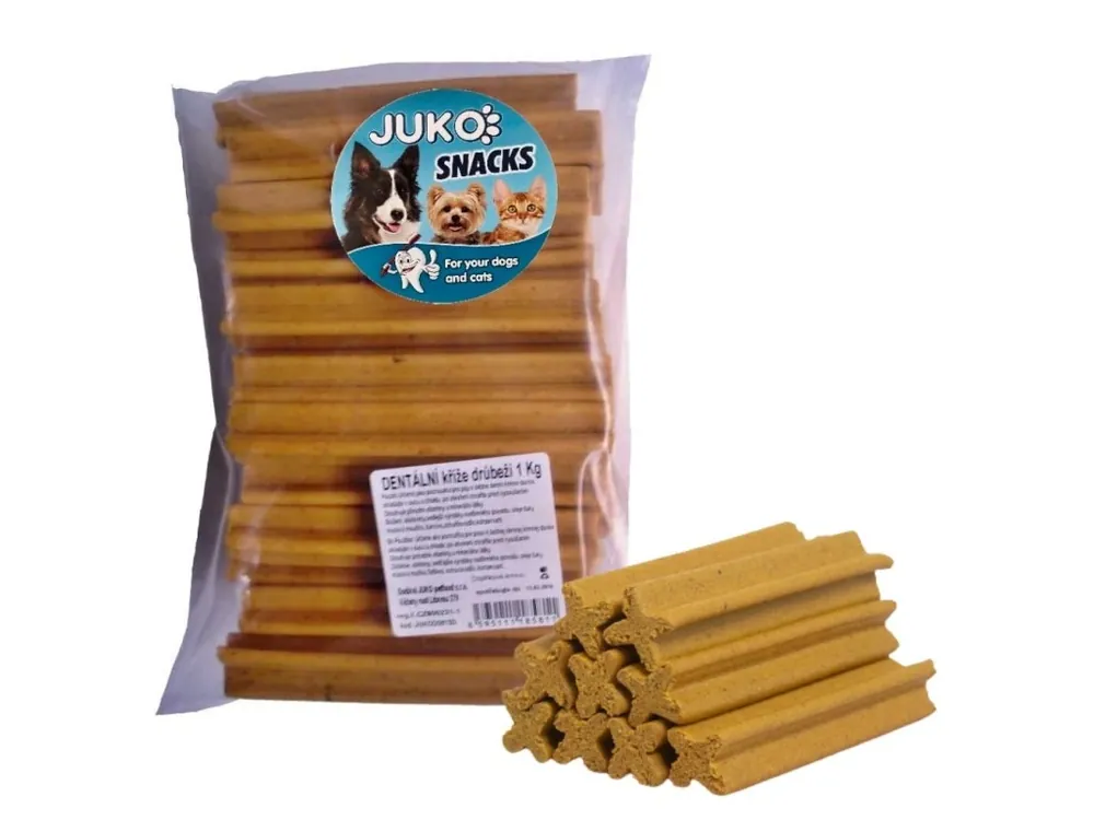 Vrácení Zdarma Dentální kříž Drůbeží JUKO Snacks 1 kg