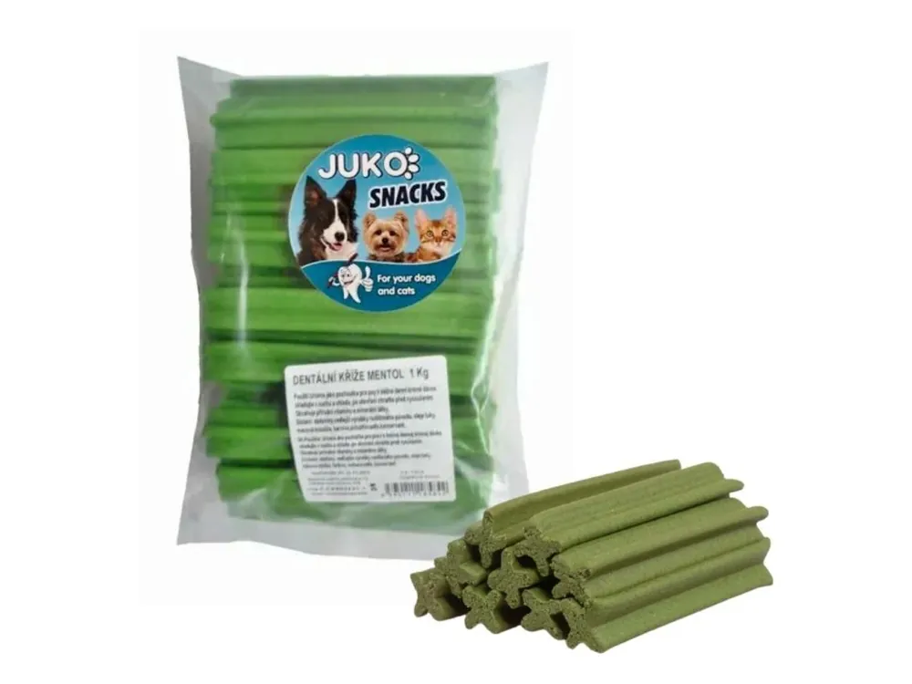 Dentální kříž Mentol JUKO Snacks 1 kg Nová Kolekce