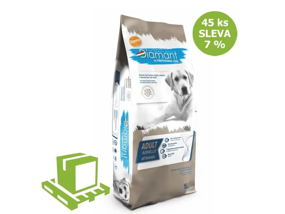 Diamant Dog Adult Jehněčí 15 kg (paleta 45 ks) SLEVA 7 % Top Prodej