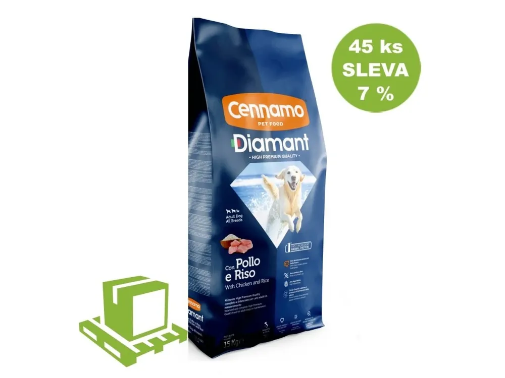 Nakupujte Hned Diamant Dog Adult Kuřecí 15 kg (paleta 45 ks) SLEVA 7 %