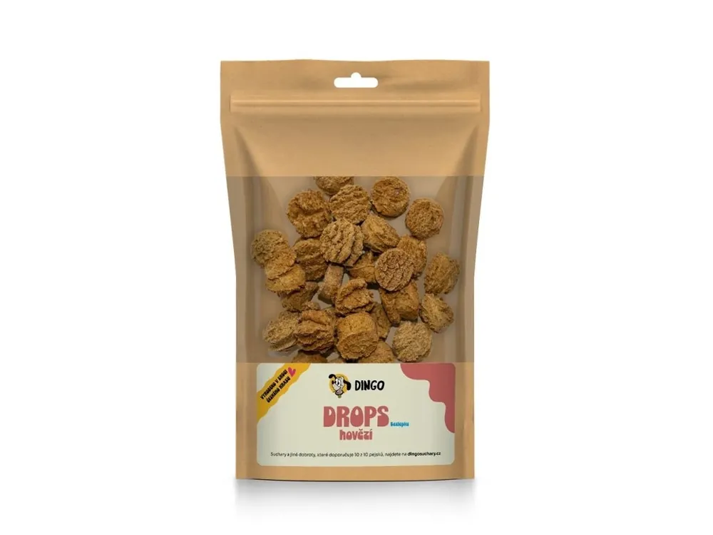 Zlevněný DINGO drops hovězí bezlepkové, 90g