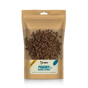 Aktuální DINGO peletky kachna s krillem, 150g
