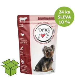 Dog Joy hovězí v omáčce, kapsa 100 g (24 ks) SLEVA 10 % Super Cena