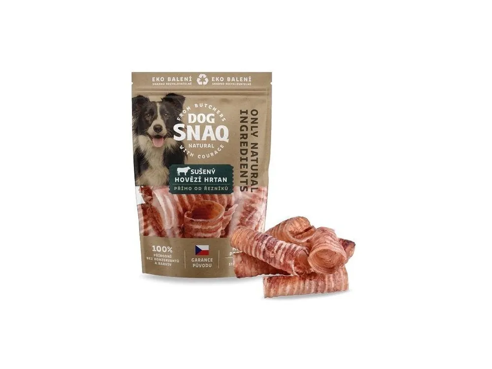 DOG SNAQ hovězí hrtan sušený 300 g Jen Po Omezenou Doba