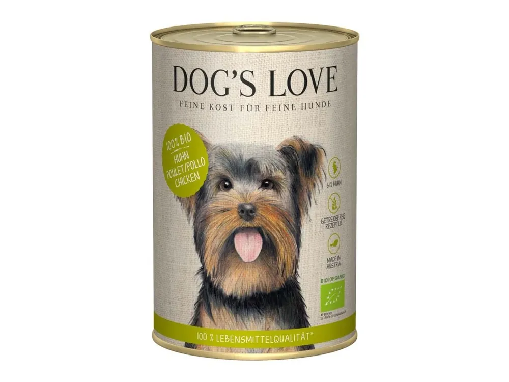 Dog‘s Love konzerva Bio Kuře 400g Časově Omezené