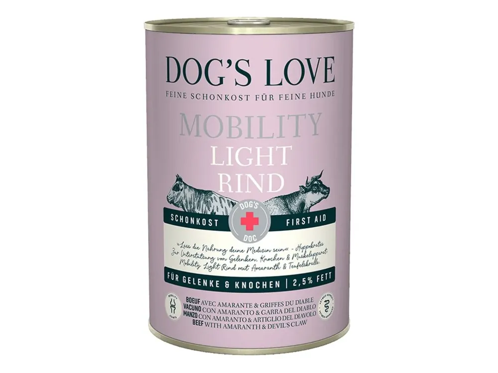 Levný Dog‘s Love konzerva DOC Light Mobility hovězí 400g