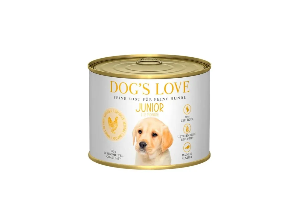 Dog‘s Love konzerva Drůbeží Junior Classic 200g Aktuální