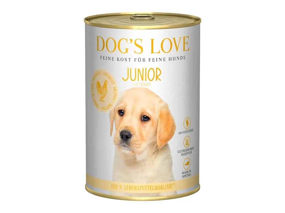 Nízká Cena Dog‘s Love konzerva Drůbeží Junior Classic 400g