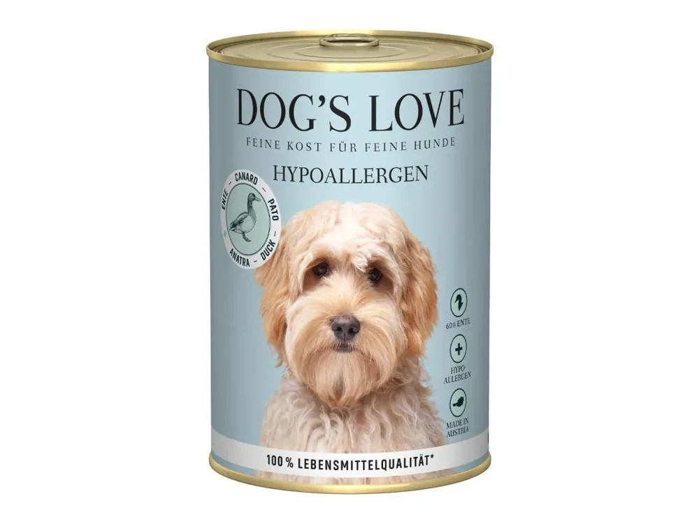 Super Cena Dog‘s Love konzerva Hypoallergenic Kachna 400g