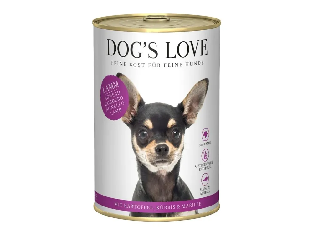 Autentický Dog‘s Love konzerva Jehněčí Adult Classic 400g