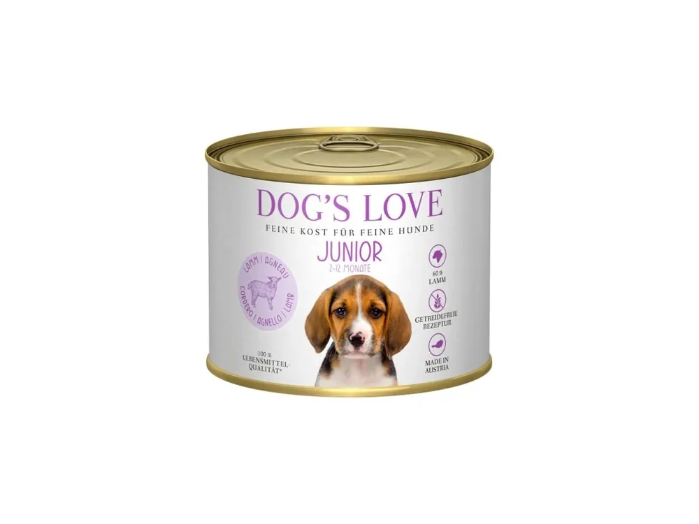 Super Cena Dog‘s Love konzerva Jehněčí Junior Classic 200g