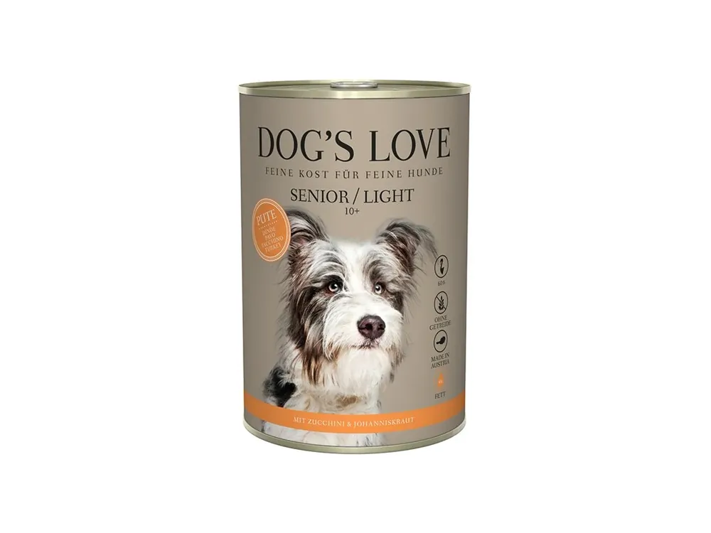 Sezónní Sleva Dog‘s Love konzerva Krocan Senior/Light Classic 400g