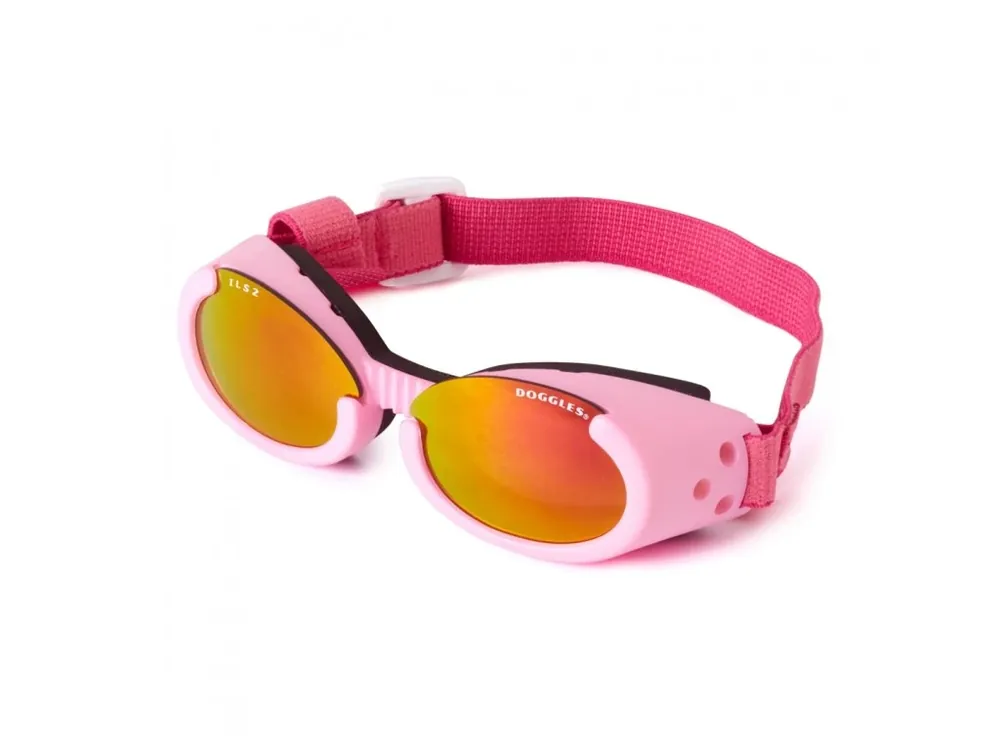 Nejlepší Volba Doggles ILS - Sluneční a ochranné brýle pro psy Pink Mirror L