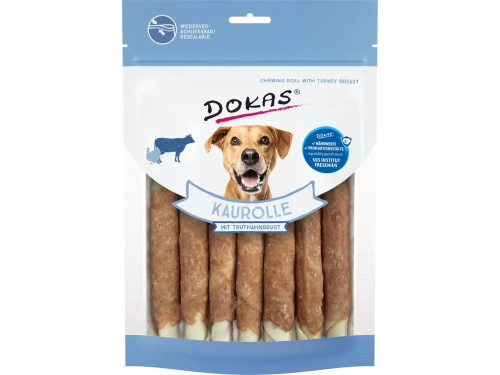 Výhodná Nabídka Dokas Tyčinky z hovězí kůže obalené krůtím masem 190 g