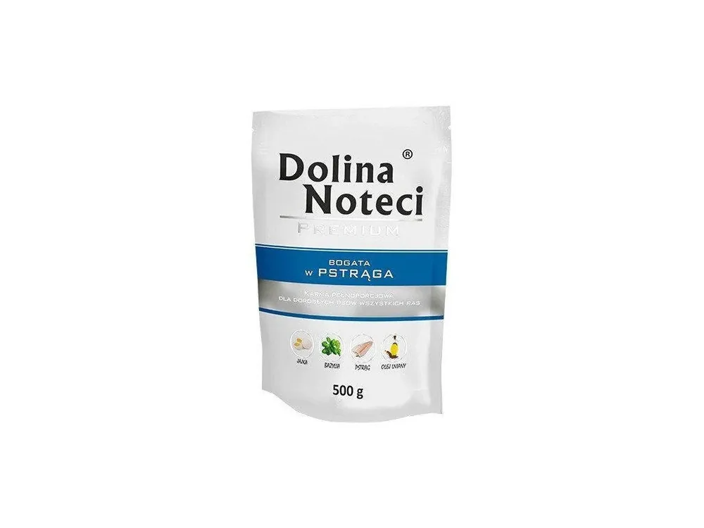 DOLINA NOTECI PREMIUM pstruh kapsička pro psy 500 g Poslední Šance