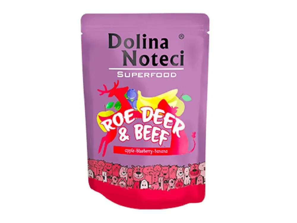 DOLINA NOTECI SUPERFOODS srnec a hovězí kapsička pro psy 300 g Nízká Cena