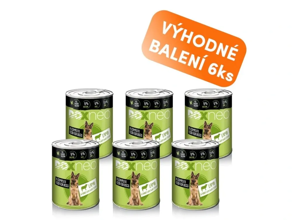 Rychlé Dodání Doxneo Lamb konzerva pro psy s jehněčím 6x400g