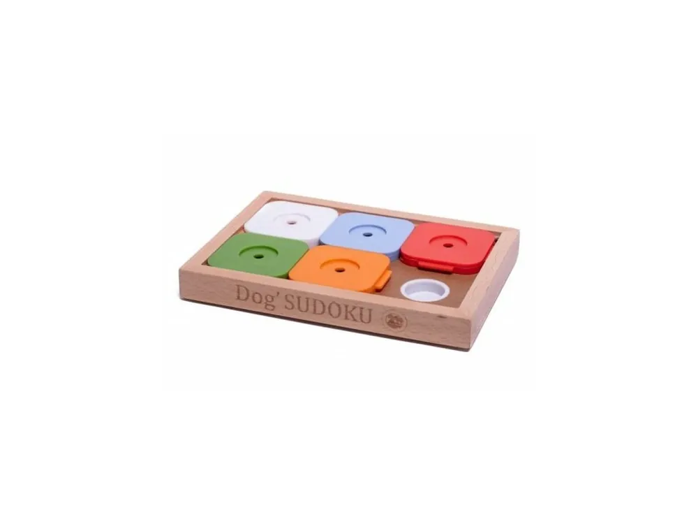 Dřevěný hlavolam Sudoku Advanced Color od My Intelligent Dogs/obtížnost 2 Vysoce Kvalitní