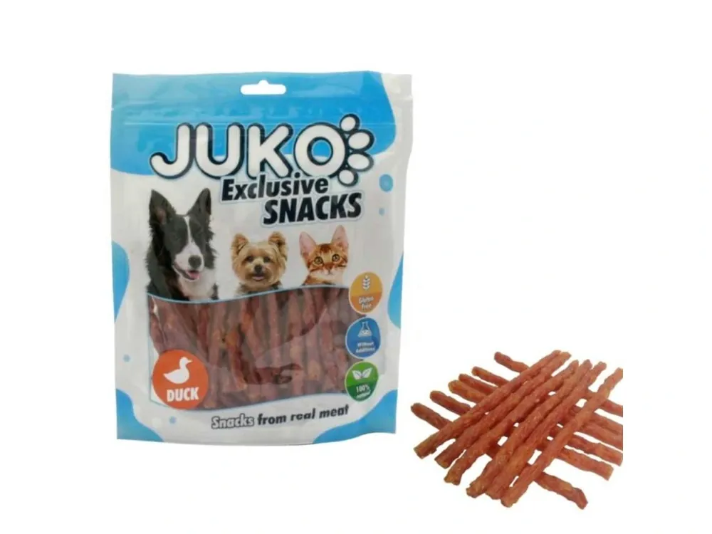 Duck & Sweet Potato Stick JUKO Snacks 250 g Sleva