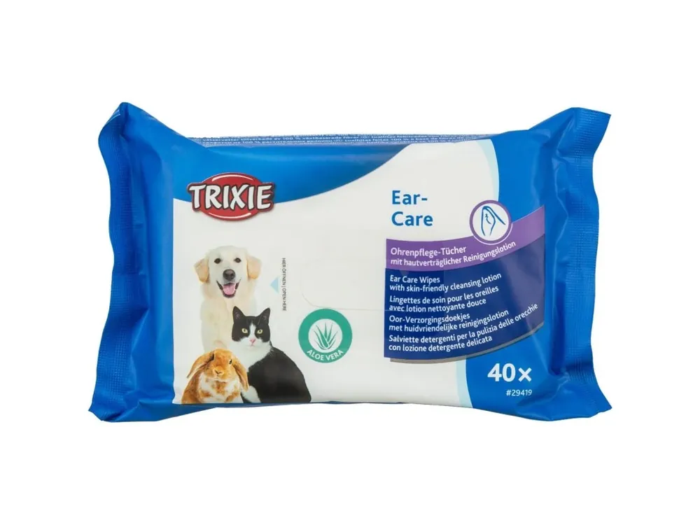 Nová Kolekce Ear Care, vlhčené ušní ubrousky s Aloe Vera, 40 ks