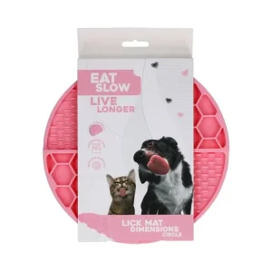 Cenová Bomba Eat Slow Live Longer lízací zpomalovací podložka Circle růžová