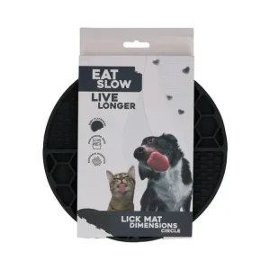 Akce Eat Slow Live Longer lízací zpomalovací podložka Circle šedá