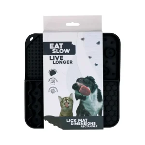 Bezpečná Platba Eat Slow Live Longer lízací zpomalovací podložka Rectangle šedá