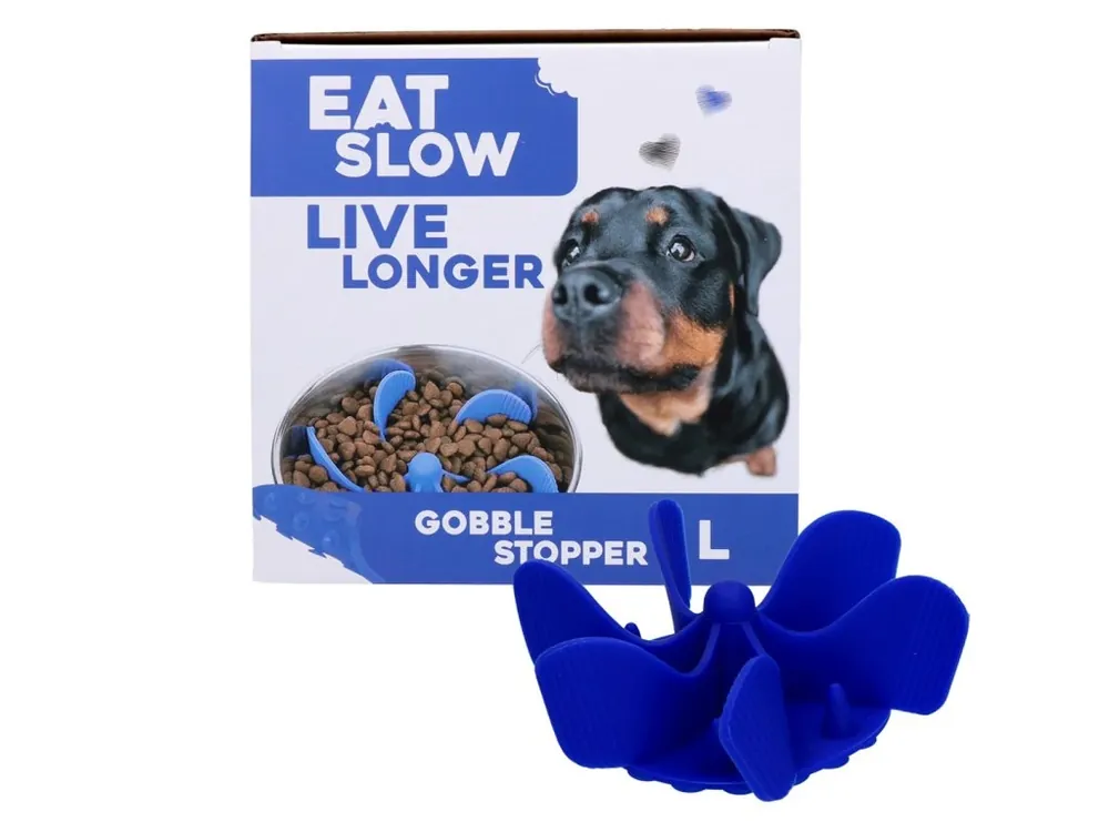 Eat Slow Live Longer zpomalovací Spirála do misky modrá L Rychlé Dodání