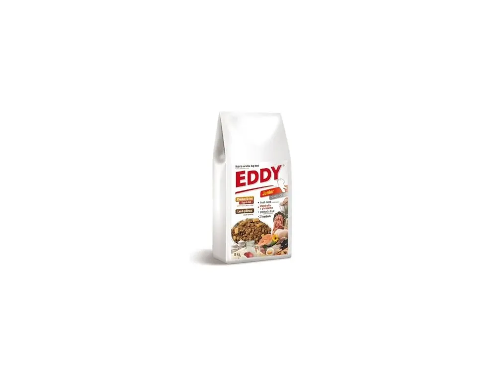 Tovární Cena EDDY Junior Large Breed s masovými polštářky 8kg