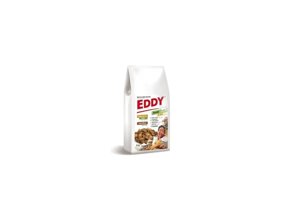 Finální Výprodej EDDY Senior&Light Breed s masovými polštářky 8kg