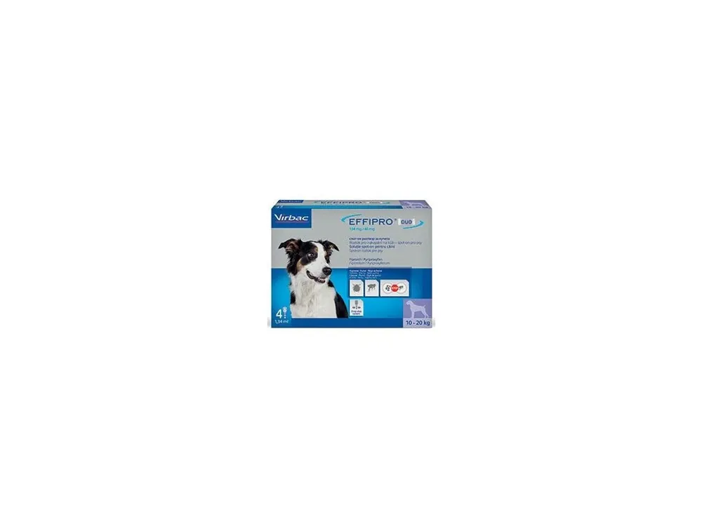 Effipro DUO Dog M (10-20kg) 134/40 mg, 4x1,34ml Víkendová Akce