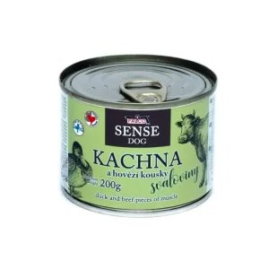 FALCO SENSE Dog kachna a hovězí kousky svaloviny, konzerva 200 g Jen Po Omezenou Doba