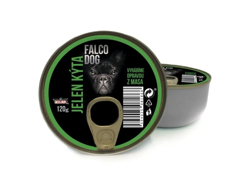 FALCO DOG jelení kýta, konzerva 120 g Dokud Zásoby Vydrží