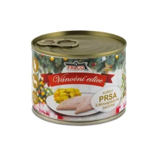 FALCO Kuřecí prsa s bramborovým salátem Vánoční edice, konzerva 200 g Sleva