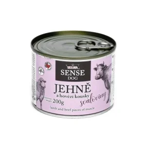 FALCO SENSE Dog jehně a hovězí kousky svaloviny, konzerva 200 g Sezónní Sleva