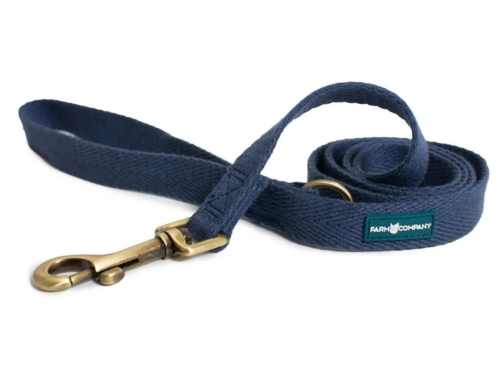 Top Prodej Farm Company ekologicky šetrné vodítko pro psy ze sojových vláken L/XL 2,5cm/120cm námořnická modrá
