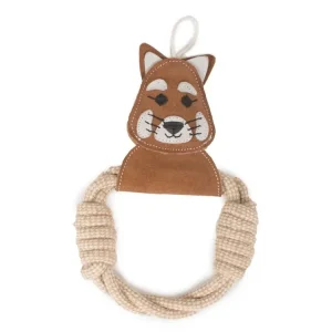 Farm Company panda ze semišové kůže v lanovém kruhu 25cm Vysoce Kvalitní
