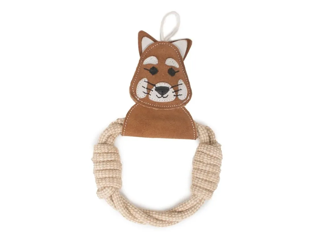 Farm Company panda ze semišové kůže v lanovém kruhu 25cm Vysoce Kvalitní