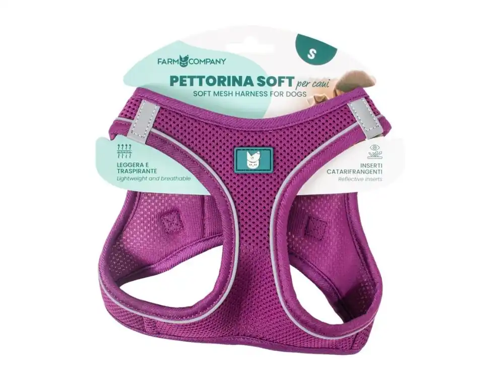 Farm company soft mesh postroj pro psy fialový XL 54-60cm Odeslání Ihned