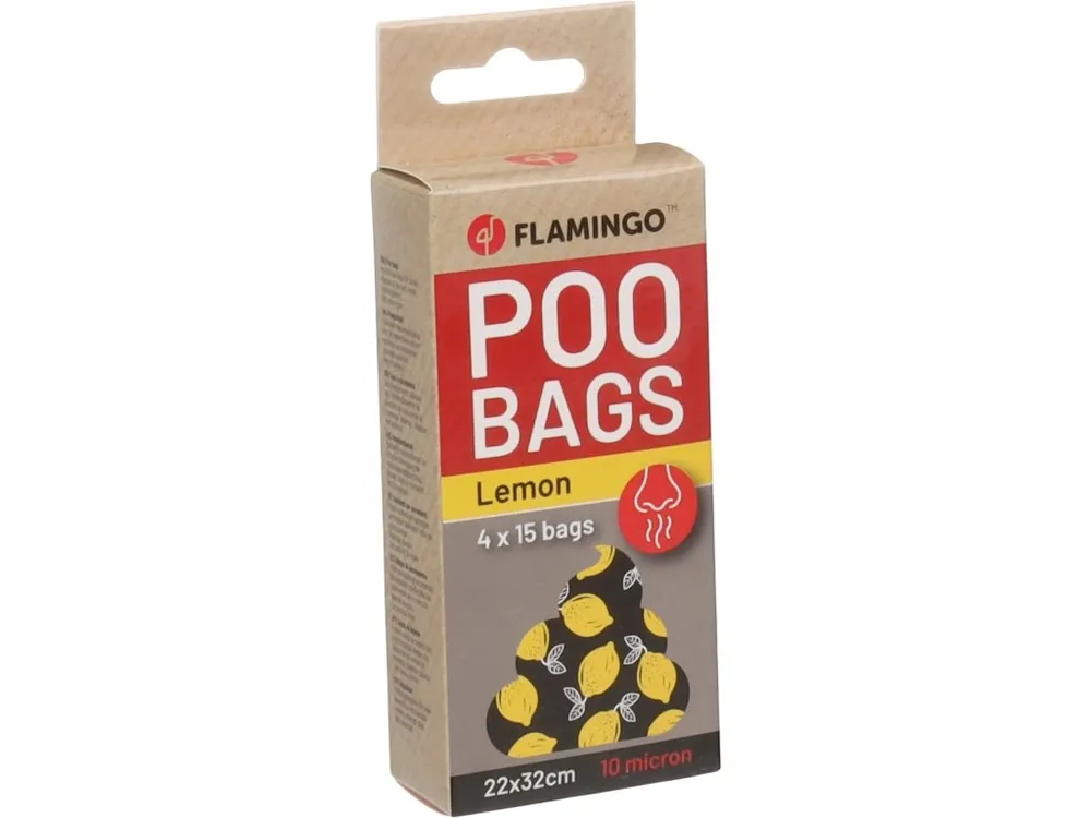 Must-Have Flamingo Basic Scent Sáčky s citrónovou vůní na exkrementy 4x15ks