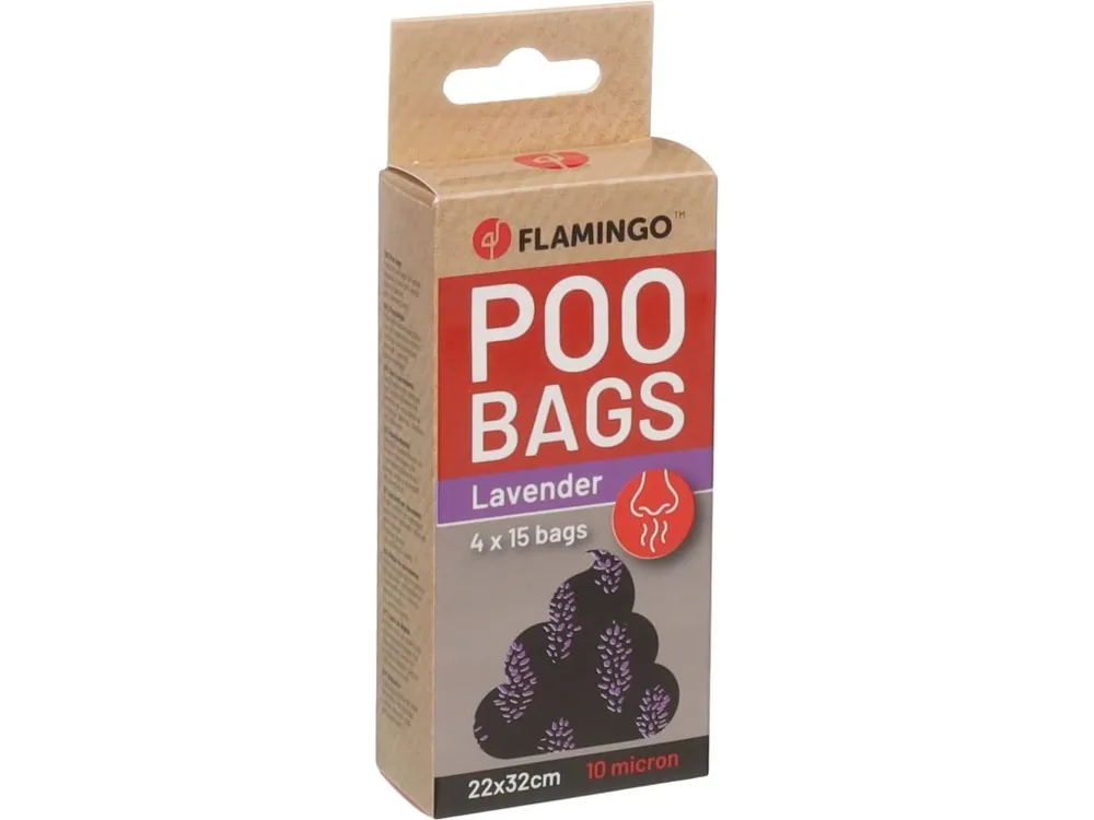 Flamingo Basic Scent Sáčky s levandulovou vůní na exkrementy 4x15ks Novinka
