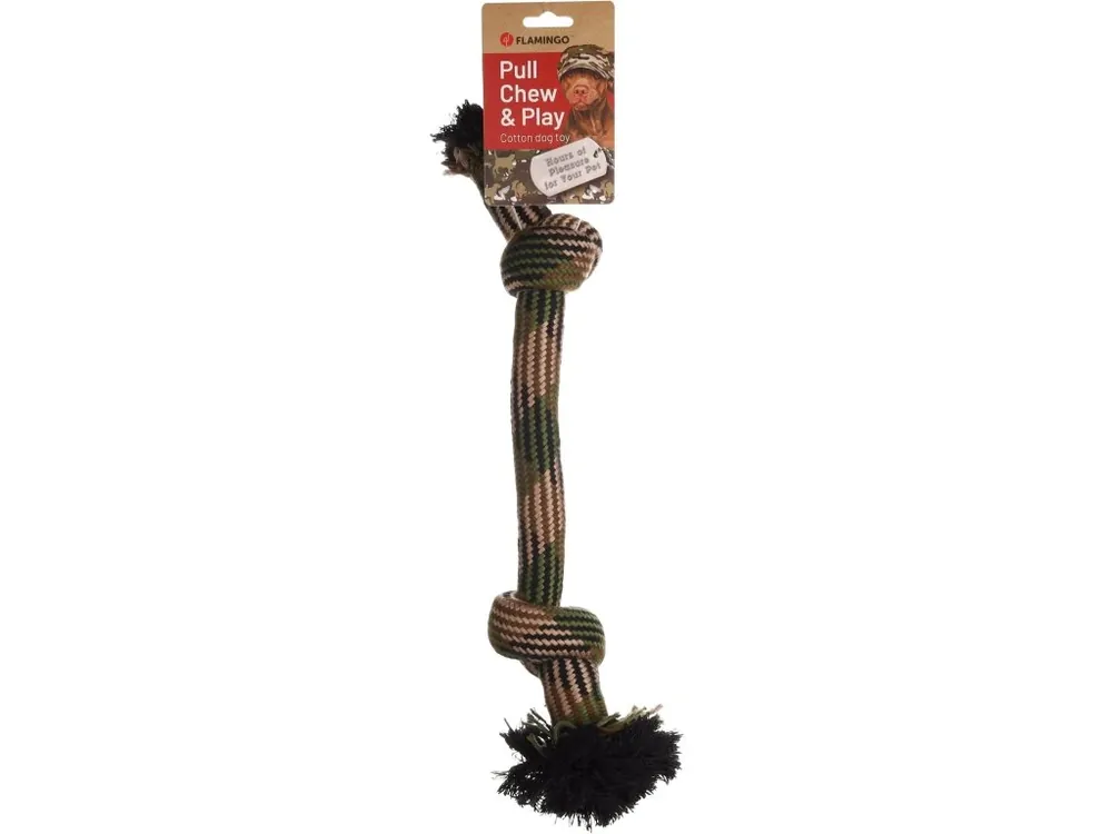 Flamingo Joe Hračka pro psy Lano maskáčové 47cm Oblíbený