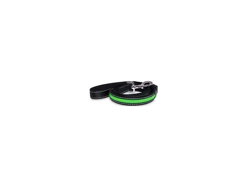 Kup Teď Flamingo LED nylonové vodítko zelené s USB nabíjením 120cm