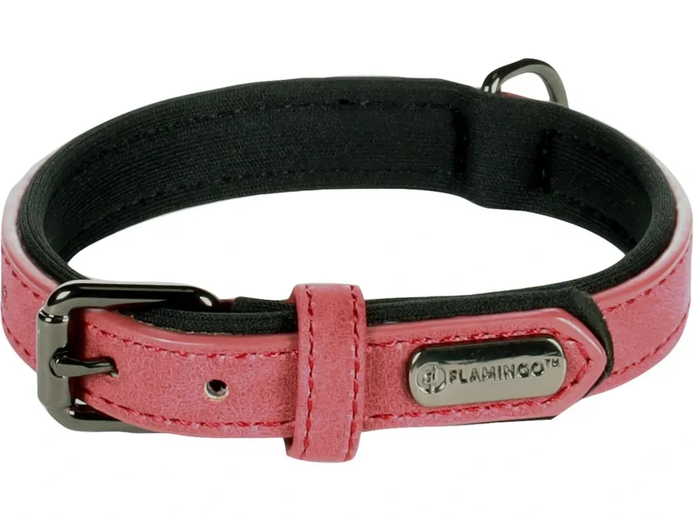 Flamingo Delu Obojek s neoprenovým polstrováním Červená XS/S Must-Have