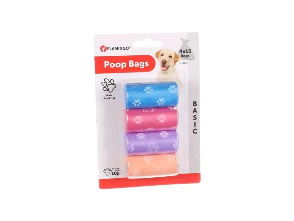 Nakupujte Hned Flamingo Sáčky na psí exkrementy 4x15ks