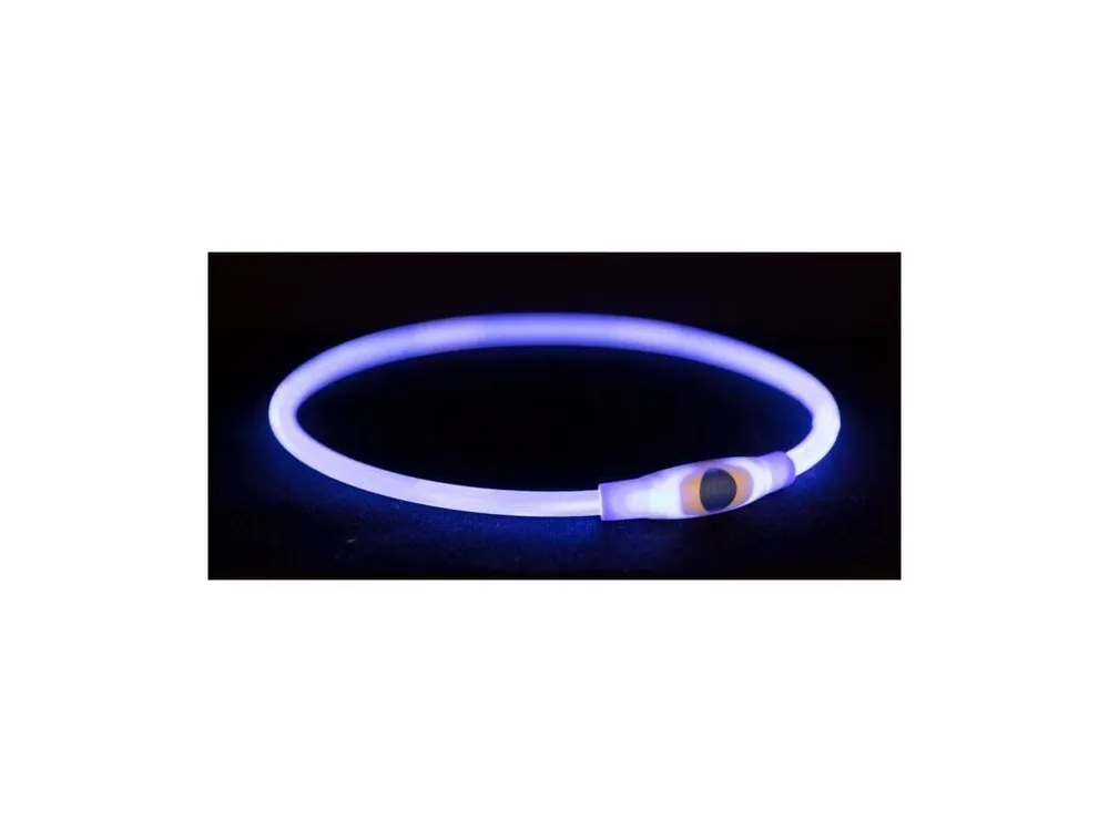 Tovární Cena Flash light ring USB, blikací obojek, modrá (RP 2,10 Kč)